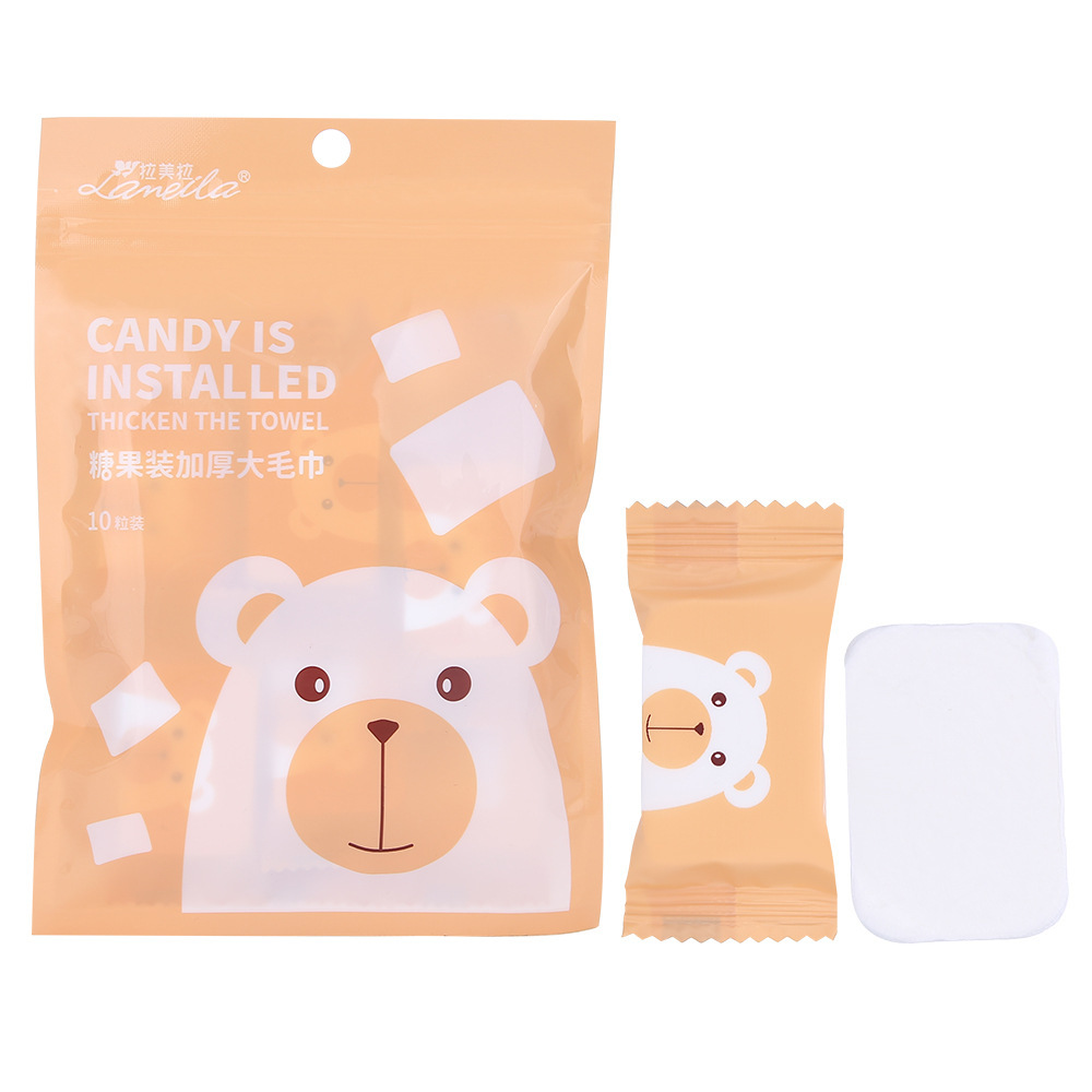 Toalla de limpieza de patrón EF comprimido 10 piezas (D0908)