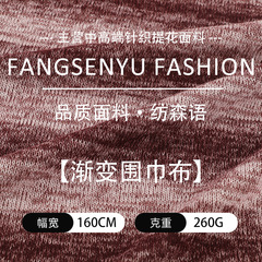 粗针毛织渐变彩纱毛巾布 秋冬高弹层次感毛衣面料保暖毛线面料