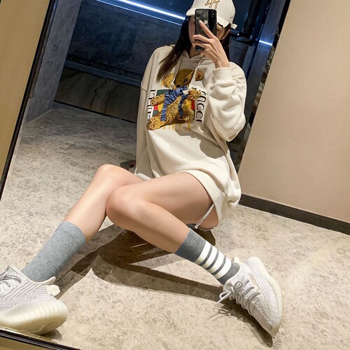Trendy brand TB new four-bar AB striped ankle socks European and American street Japanese JK men's and women's pure cotton sports socks 