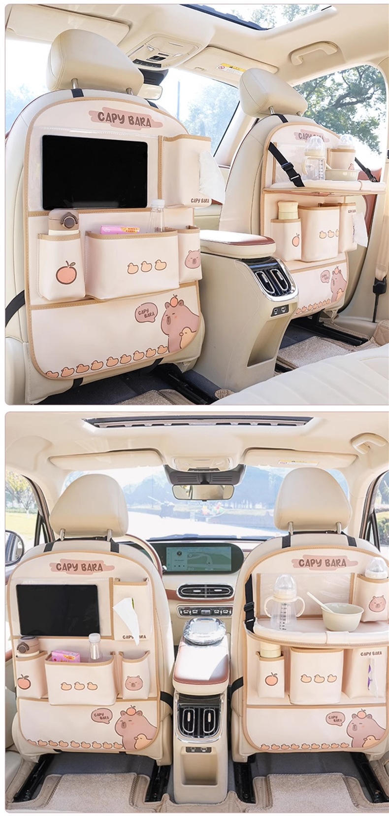 Car Seat Back Organizer Storage Bag Hanging Bag Car Rear Seat Small Table Dining Table Multifunctional Storage Bag