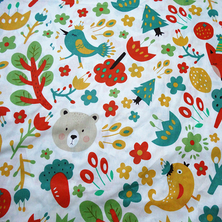 Tejido de impresión tropical 100% algodón patrón floral tela vestido camisa