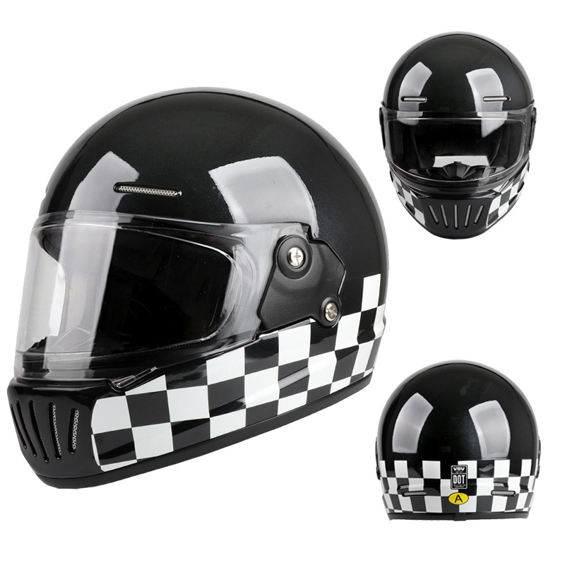 [En stock] 3C retro nuevo estándar nacional VGV coche eléctrico casco de motocicleta mujer DOT casco completo para hombres y mujeres