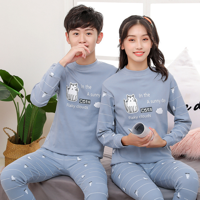 큰 소년 중간 칼라 실버 회색 고양이 세트