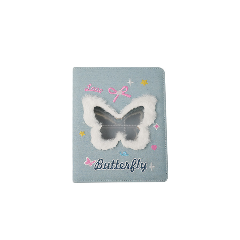 Galería de tarjetas de mariposa de vaquero de alto valor de la cara de las niñas A5 álbum de fotos de página volante de fotos de tarjetas de almacenamiento de tarjetas Si Gongge