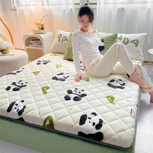 2024 new autumn and winter thick milk velvet mattress washable folding milk velvet single double student dormitory cushion