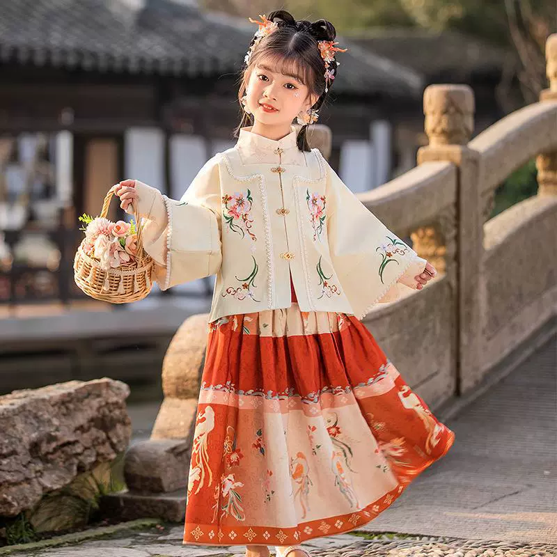Девочки ханьфу китайский стиль древний костюм супер фея детская супер фея юбка древний костюм юбка принцессы для девочек весна 2023 новый стиль