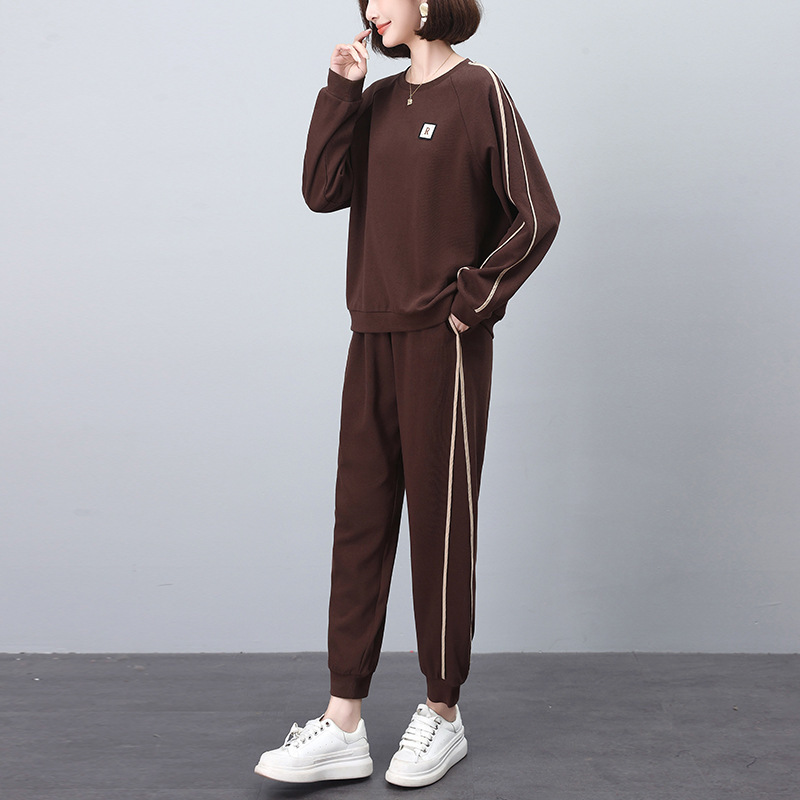 2024 Spring and Autumn New Fashion Casual Small Middle-aged Mother Stylish Age-reducing Two-piece Sports Sweatshirt Suit