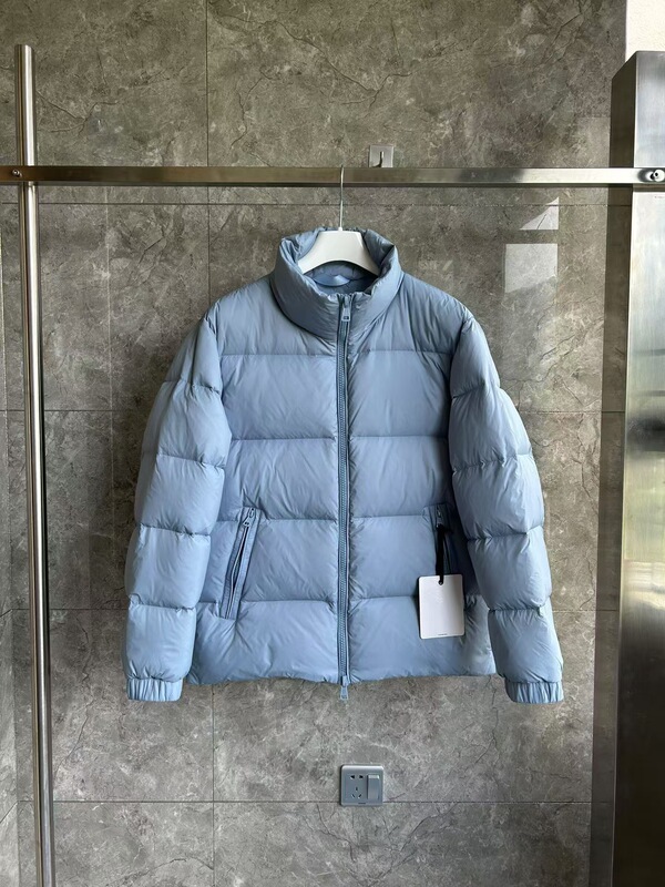 Citala 系列蒙口羽绒服大标男款徽标贴布立领纯色外套|undefined