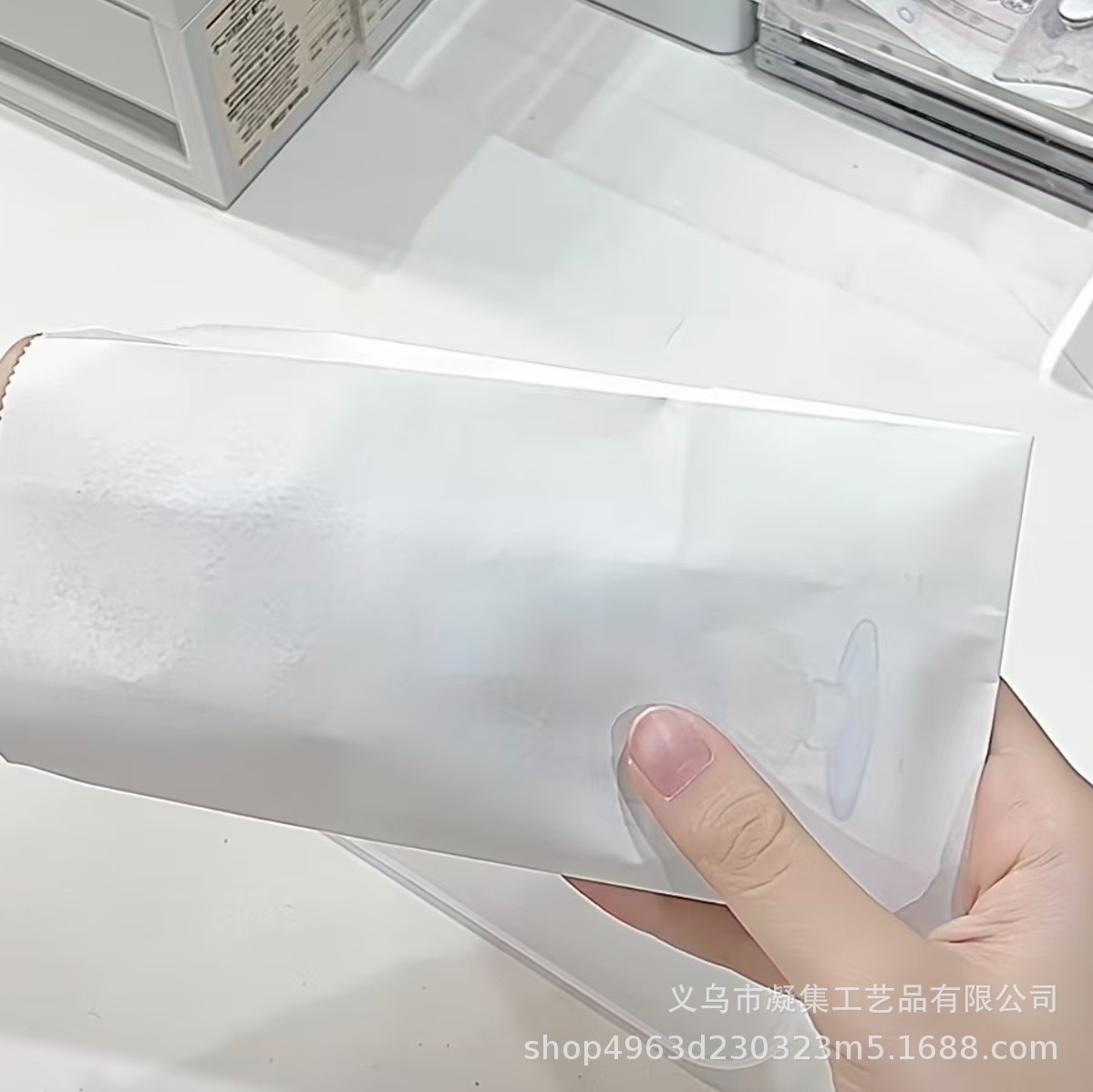 흰색 크래프트 종이 봉투 10개, 12*7*21cm, 크래프트 종이