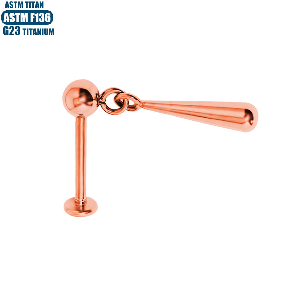 Pointed titanium steel lip stud product view