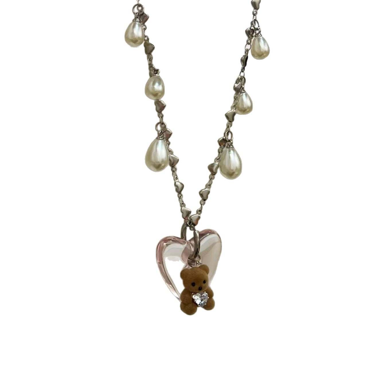 Retro cute small design necklace from pearl