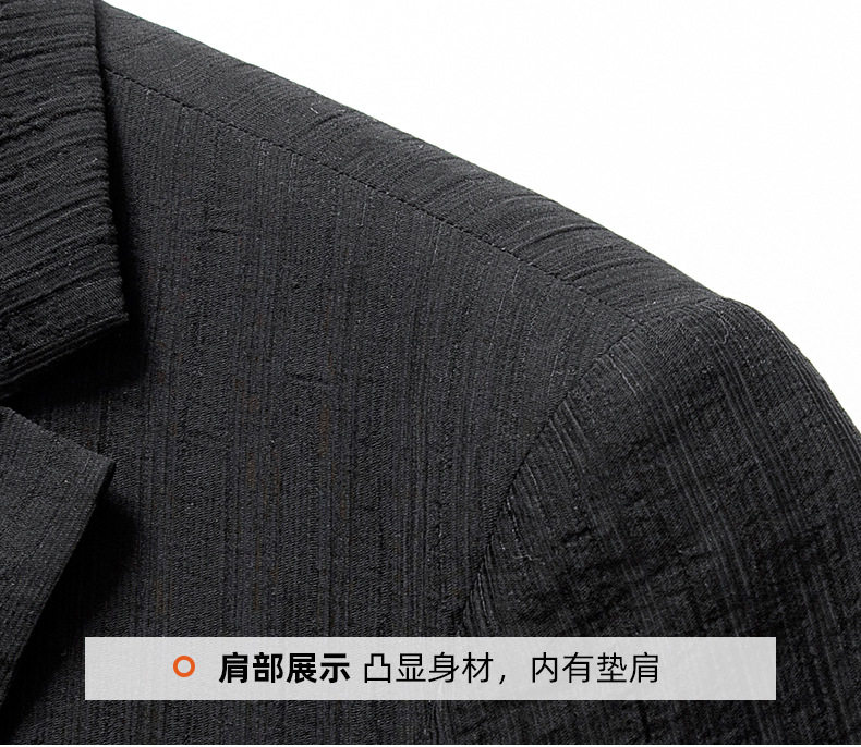 Áo vest nam Tencel Lyocell co giãn chống nhăn thoáng khí phong cách casual — Màu xanh dương, màu đen chi tiết 32