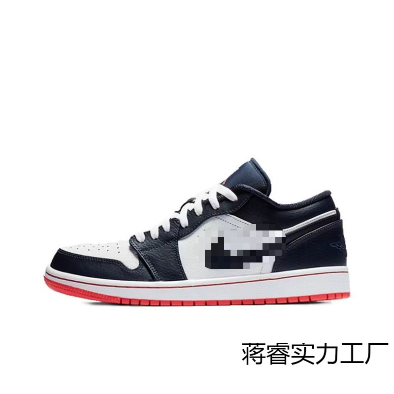Pure Source Putian Shoes New Model Aj1 Low-Top Basketball Couple Style Black and White Panda Men's and Women's Sneakers Sports Shoes Pack
