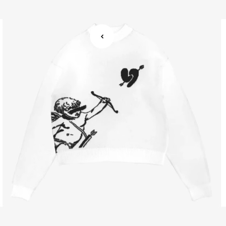 2025 Cross-border New Trend AliExpress Amazon Spring Crew Neck Sweatshirt with Heart Print Loose Casual Top