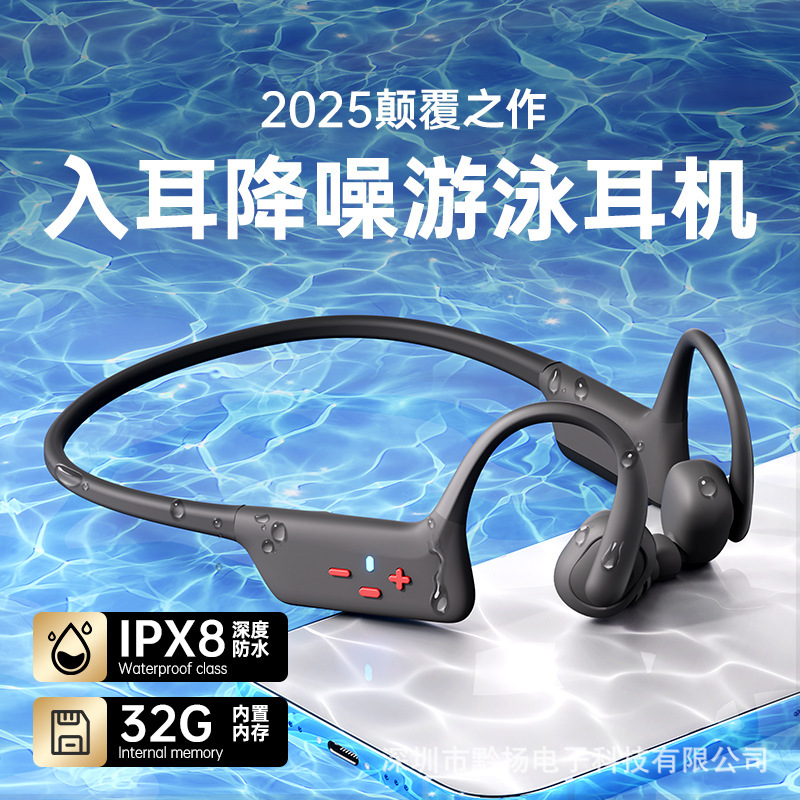 音楽、ランニング、サイクリング、水泳用のクロスボーダーシリコンBluetoothヘッドセット、ワイヤレス骨伝導ヘッドセット用の在庫あり|undefined