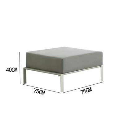 Muebles para patio, al aire libre, impermeables, resistentes al sol, para terraza de jardín, comunidad, asientos de acero inoxidable, sofá, estilo nórdico minimalista.