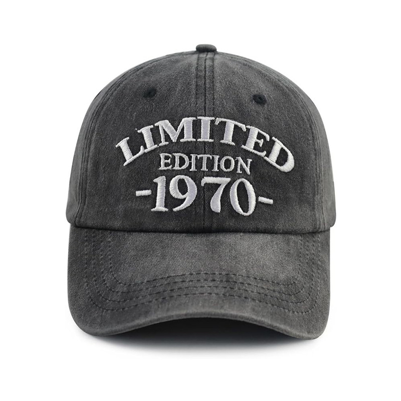 Cross-border Amazon Limited Edition 1970-1979 embroidery adjustable washed cotton baseball cap