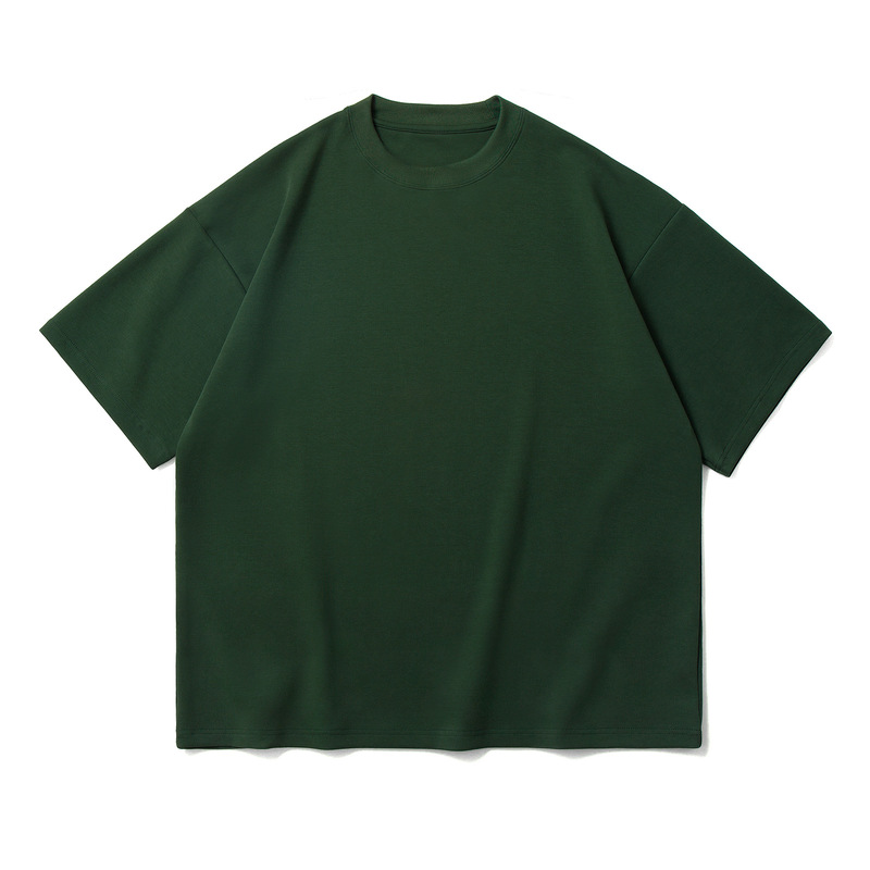 TRS | 25SS 日本製 cityboy290g カスタム織りスペースコットンボトムスモールネックラインルーズ半袖Tシャツ男性用|undefined