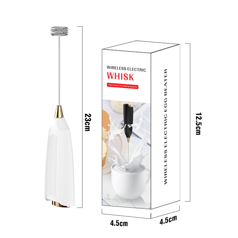 08 Single-stick white milk frother (battery-operated)