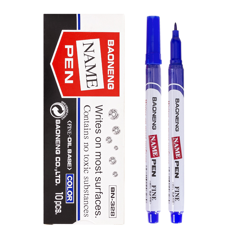 Marcador de una sola cabeza 1,0mm transfronterizo dedicado no borrable pluma de aceite pluma de firma línea fina Borde de dibujo pluma de gancho