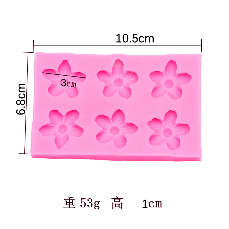 DIY tridimensional pequeña flor silicona fondant molde de yeso aromaterapia jabón hecho a mano conjunto decorativo epoxi molde