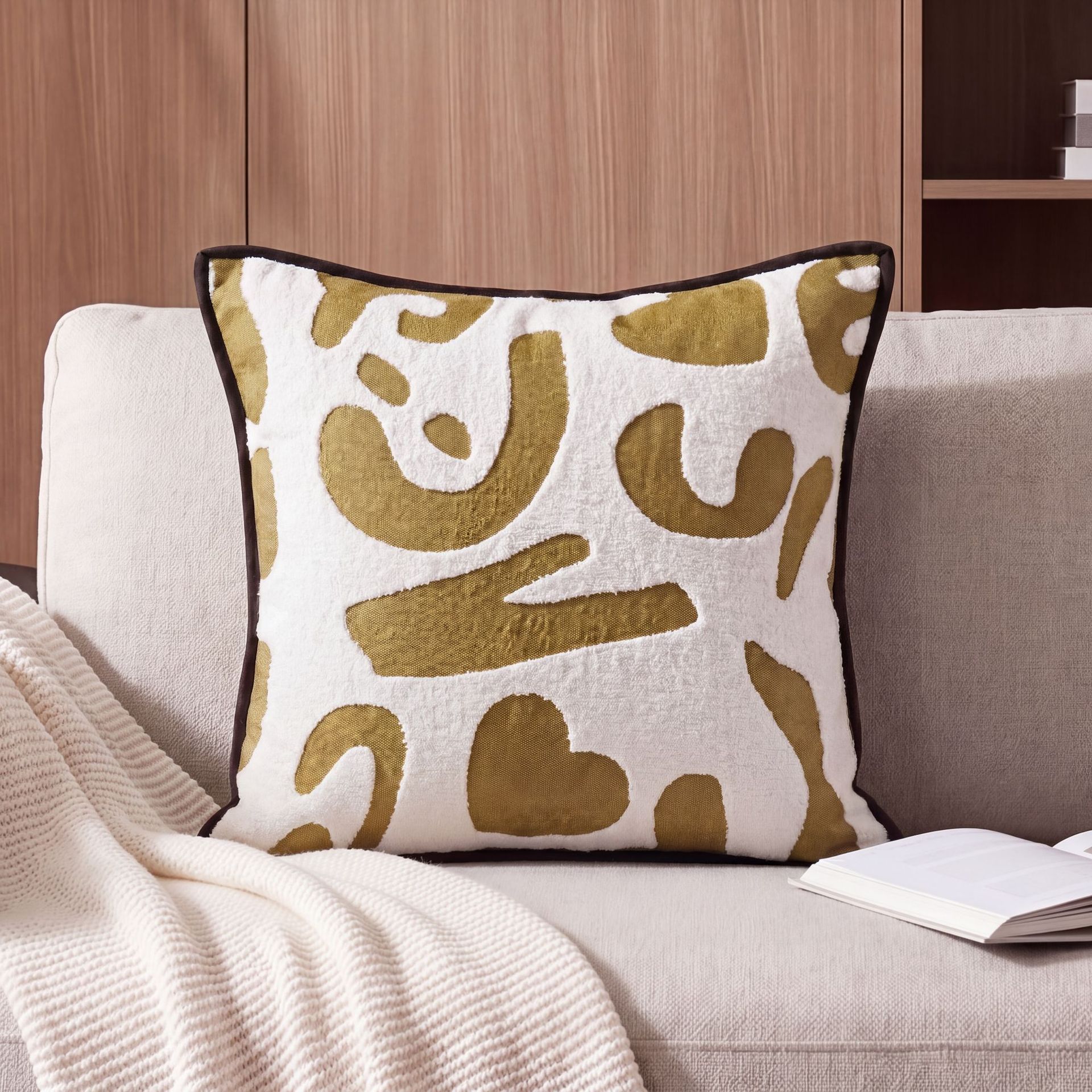 Nórdico de lujo ligero sofá almohada al por mayor almohada de sala de estar inwind jersey jacquard almohada transfronteriza un cabello