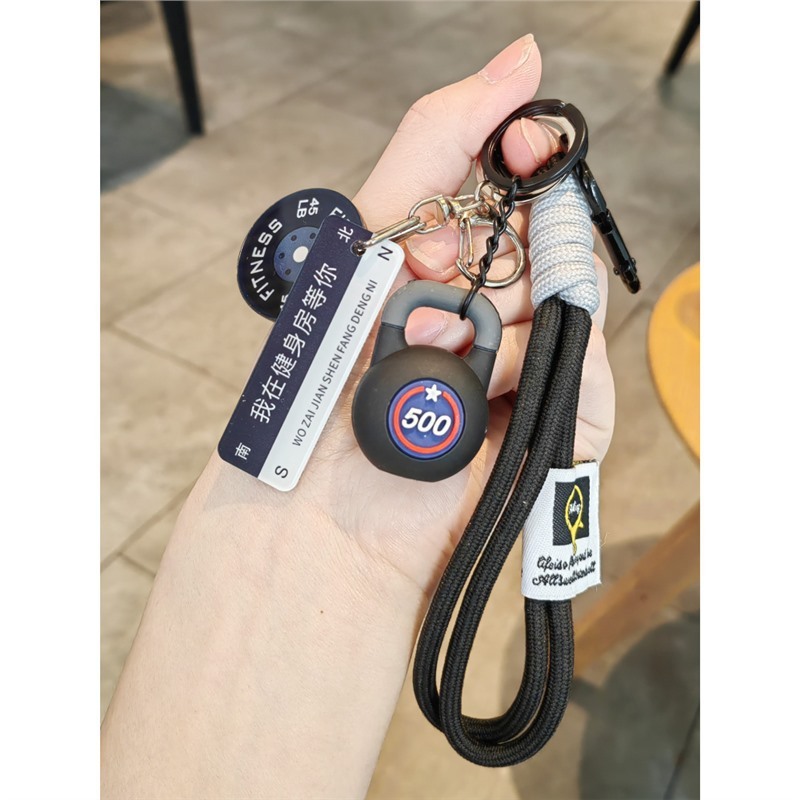 壶铃钥匙扣健身创意运动杠铃哑铃精致挂件周边书包挂饰礼品情侣款|undefined