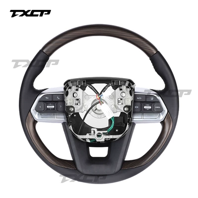 Suitable for Toyota Land Cruiser LC300 LC200 LC250 GR upgraded walnut wood steering wheel (Steering wheel) - peach-wood-model
