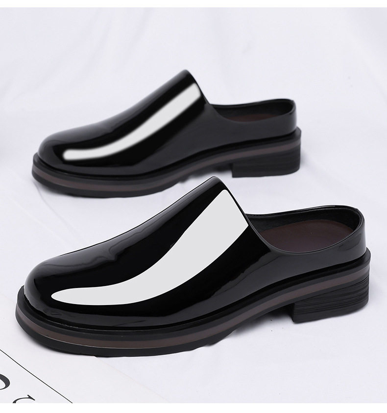 Giày lười nam ngoại cỡ bít mũi thoáng khí kiểu Derby, giày da mềm dễ mang phong cách thời trang — Z7129 màu đen, z7129 màu nâu chi tiết 6