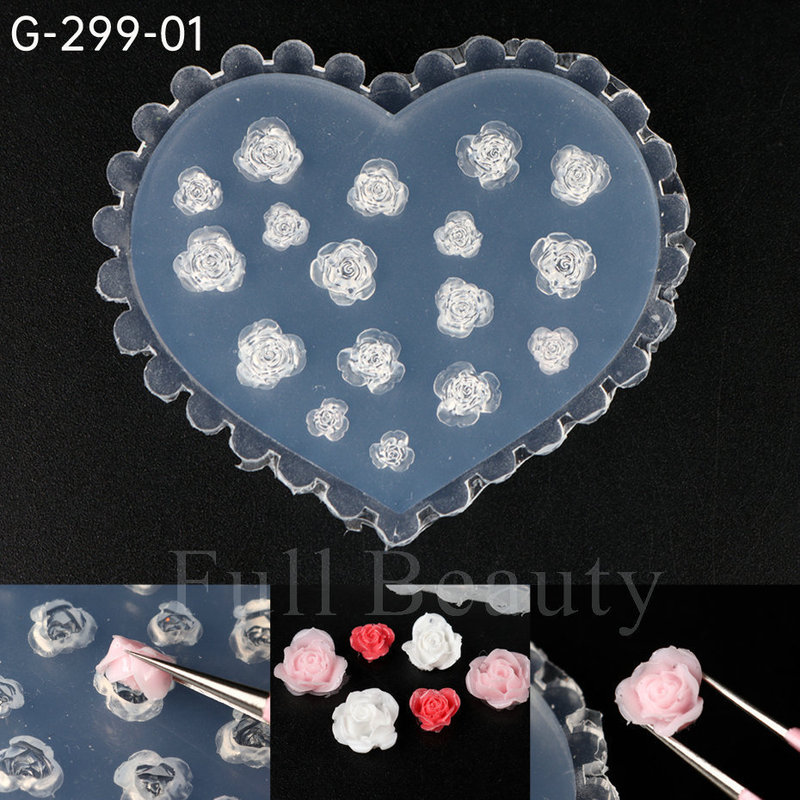 国境を越えた新しいネイルシリカゲル金型春夏ハスの花ツバキの花バラの花蝶ネクタイ立体彫刻金型|undefined