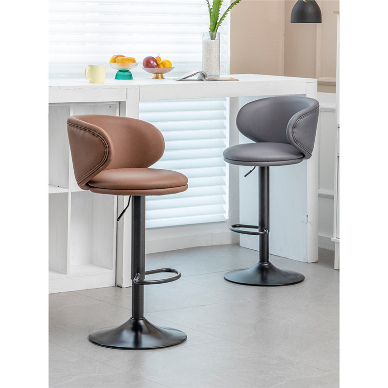 Bar Stool with Adjustable Height and Swivel Function, Modern Minimalist Light Luxury Style, Suitable for Home Use, Bar Chairs, Cafes, Milk Tea Shops, and Island Counters