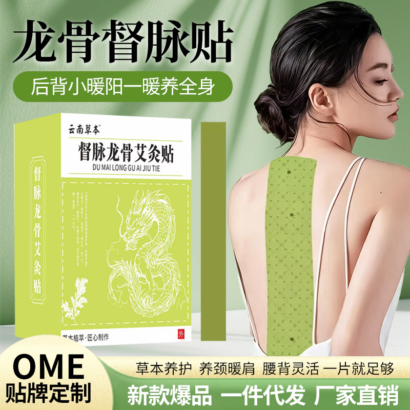 督脉龙骨贴艾灸贴加长自发热长效温灸贴背部腰椎颈椎艾草温灸舒缓