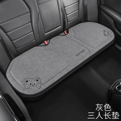 Seat cushion, seat cover — Seat Cover for Women - rear-three-seat-bench-seat-gray-sweet-bear