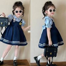 女童洛丽塔公主裙夏季儿童洋气cos朱迪兔警官假两件学院风连衣裙
