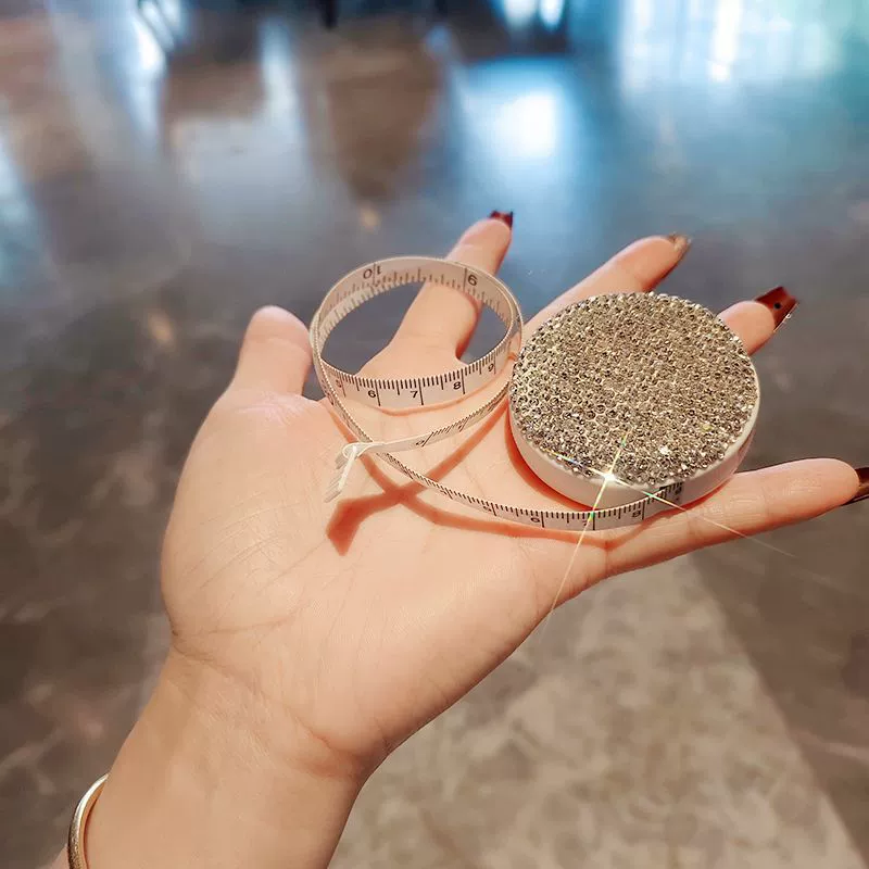 Мини-портативная маленькая рулетка легкая экстравагантная бриллиантовая многофункциональная линейка с тройным бюстом и талией.