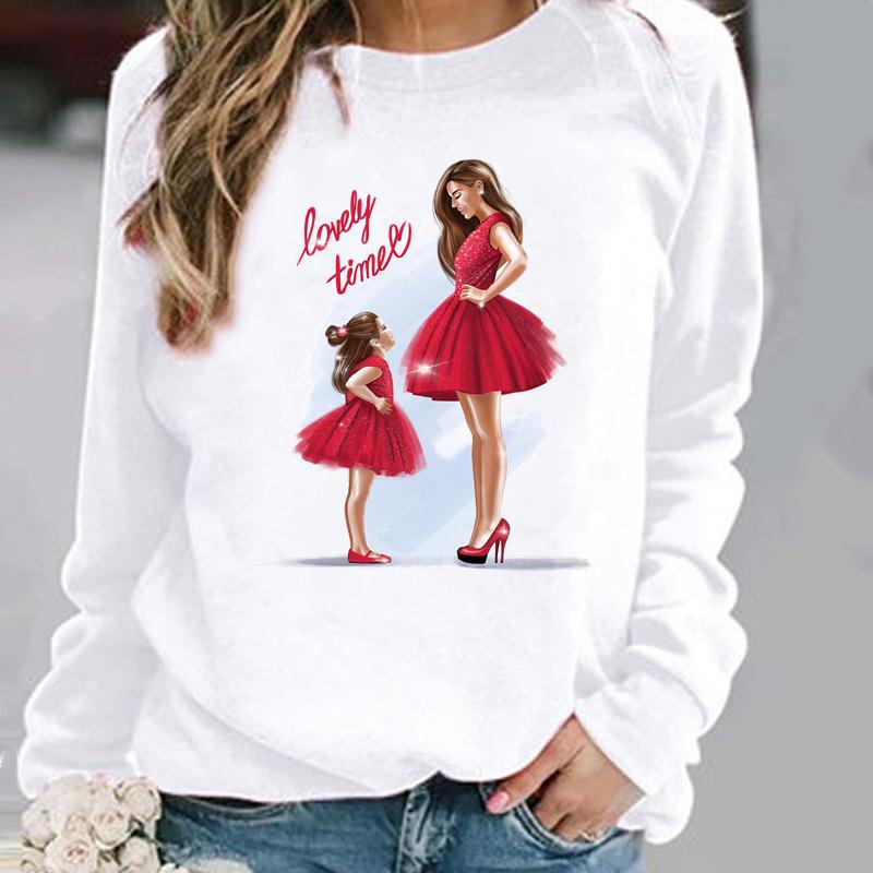 Women's T-shirt Long Sleeve T-shirts Printing Vintage Style Mama Printing display picture 1