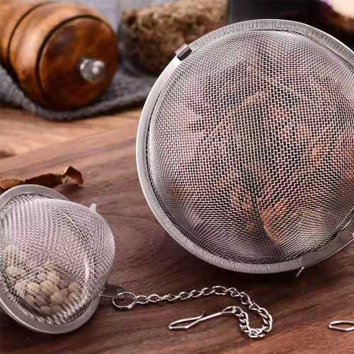 304 stainless steel seasoning ball for home cooking soup, stew, seasoning ball, spice pack, braising sauce pack, tea egg hot pot seasoning pack