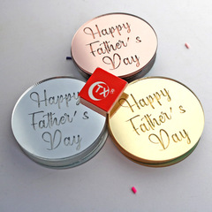 Acrylic Decor Happy Father's Day Cupcake Stand Gift Label