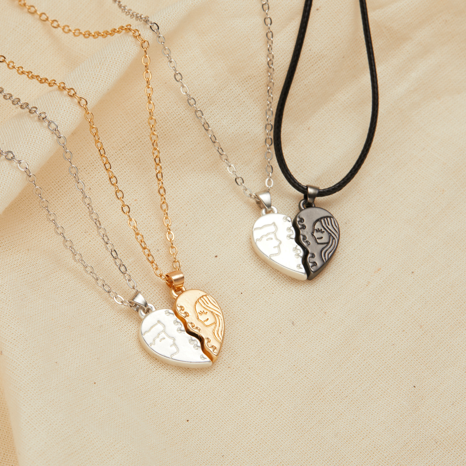 Streetwear Heart Shape Alloy Plating Valentine's Day Unisex Pendant Necklace display picture 5
