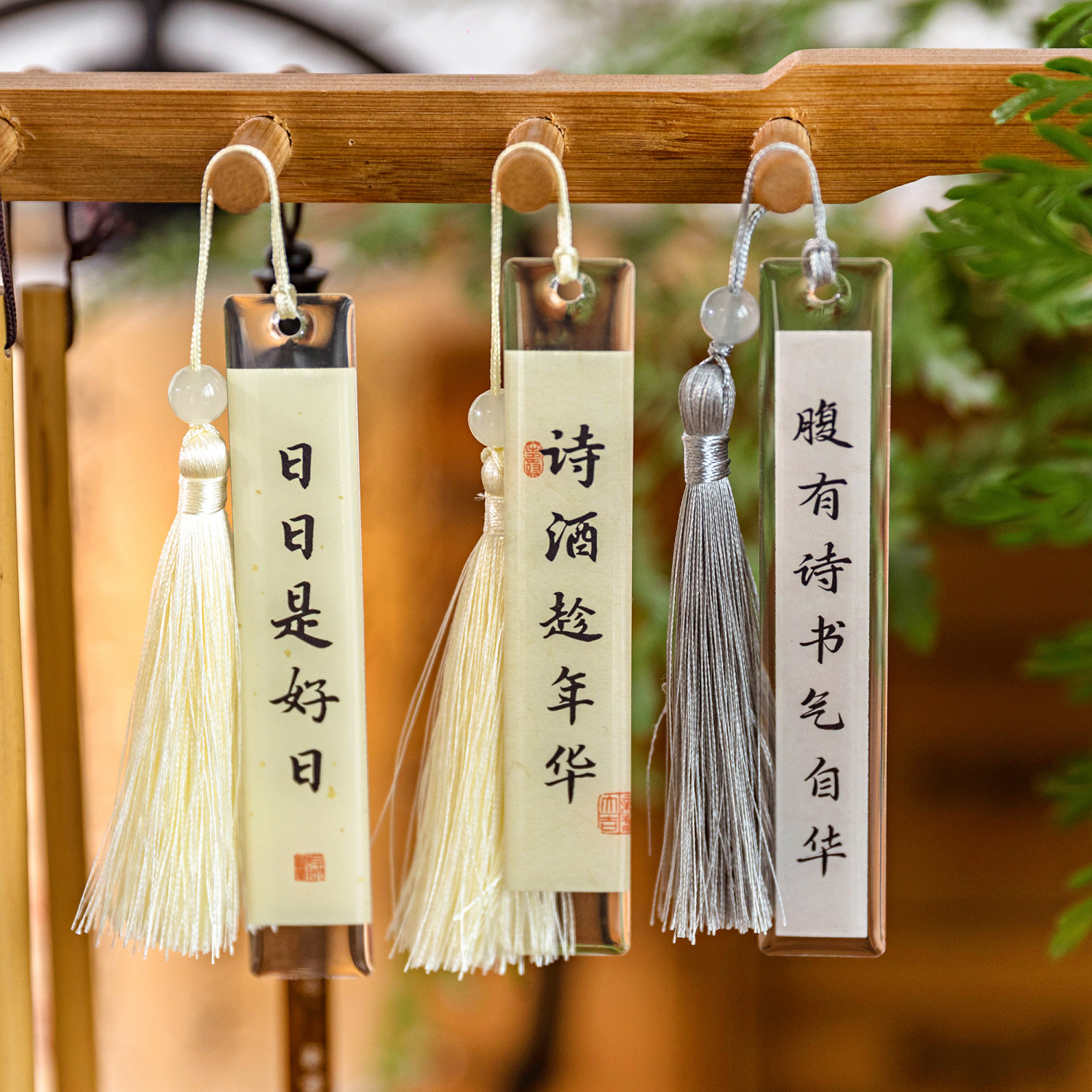 Creative Bookmark Gift - National Style Book Page Clip - National Style Blessing Droplet Acrylic Exquisite Cultural and Creative Student Gift