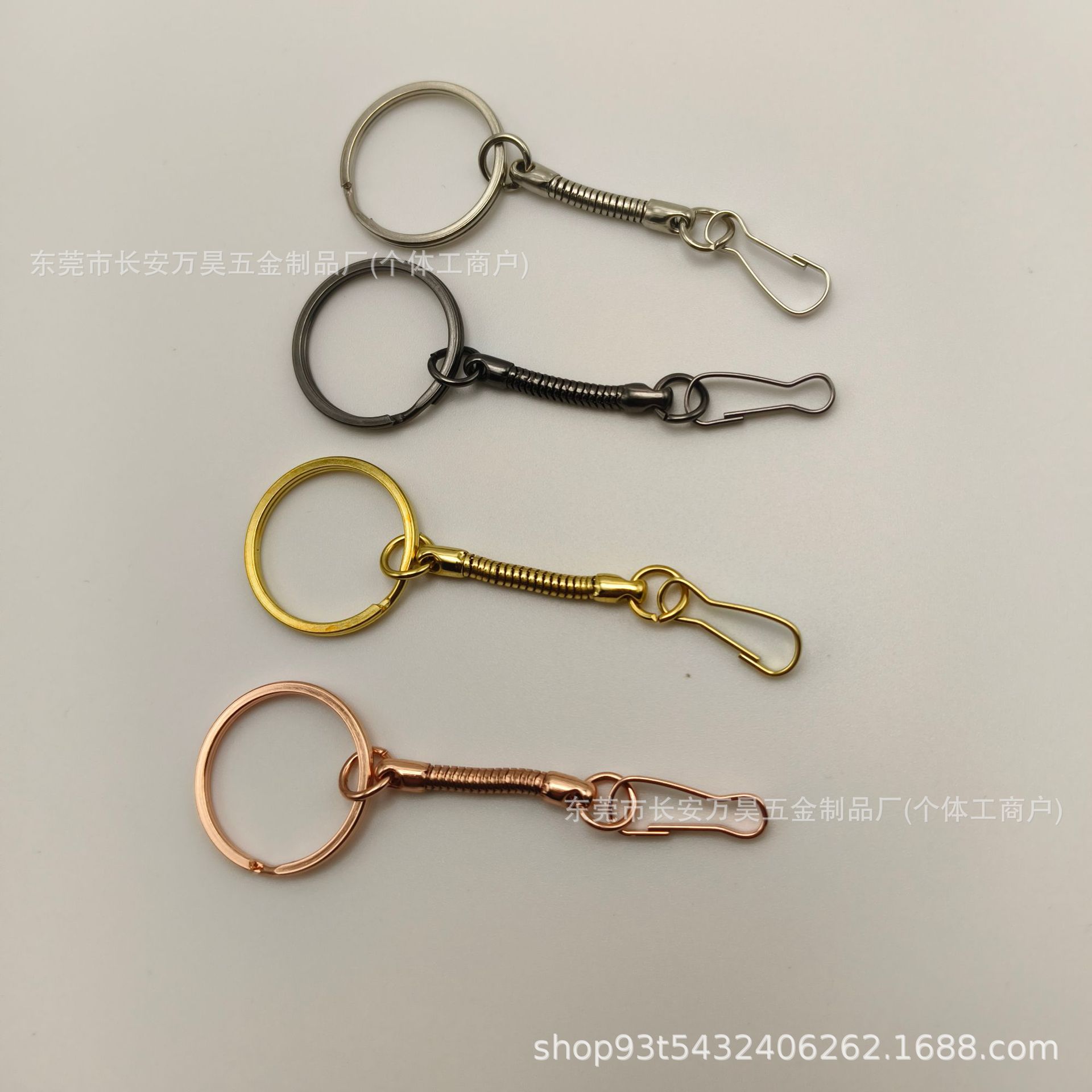 厂家批发金属钥匙扣25mm平圈+蛇链+朱胆扣 饰品扣钥匙链U盘扣挂件