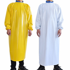 PVC waterproof, oil-resistant, acid and alkali-resistant heavy-duty long-sleeved coverall for industrial wear resistance, slaughterhouse, food factory protection, reversible coverall