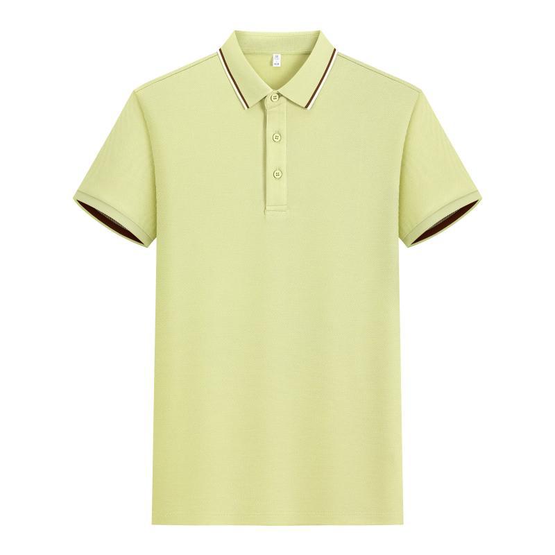 210G Lycell seda solapa polo camisa de mangas cortas impresión personalizada camisa publicitaria ropa de trabajo de hombres y mujeres