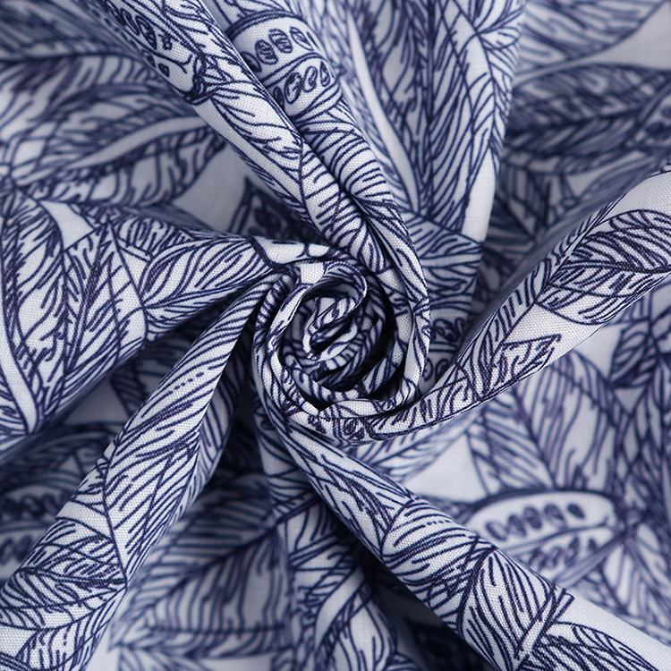 Nuevo estilo bajo hoja floral patrón digital 100% algodón tela impresa