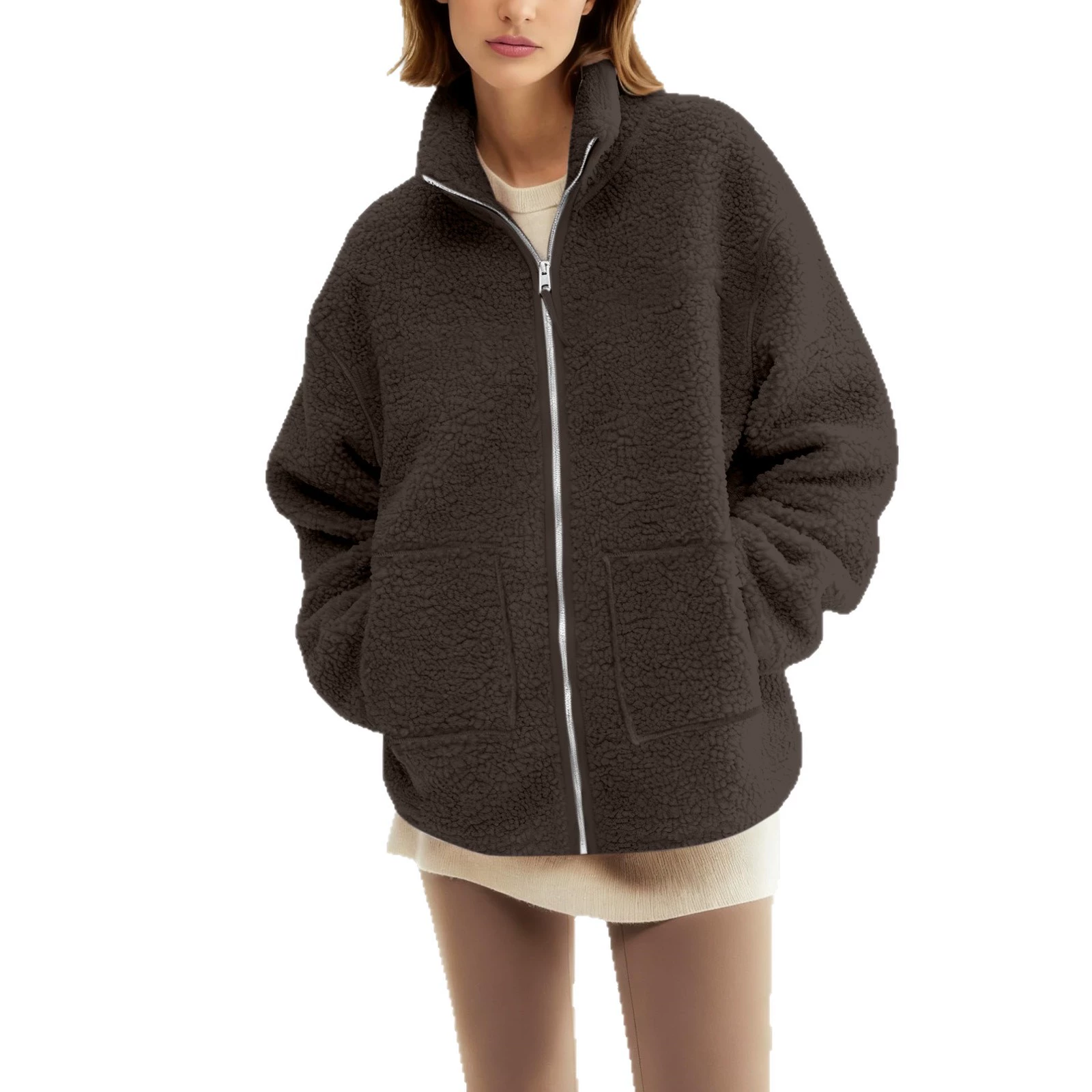 Кенгуро, демисезонное цветное шерстяное пальто, (Cross-border trading), семейный стиль, свободный крой