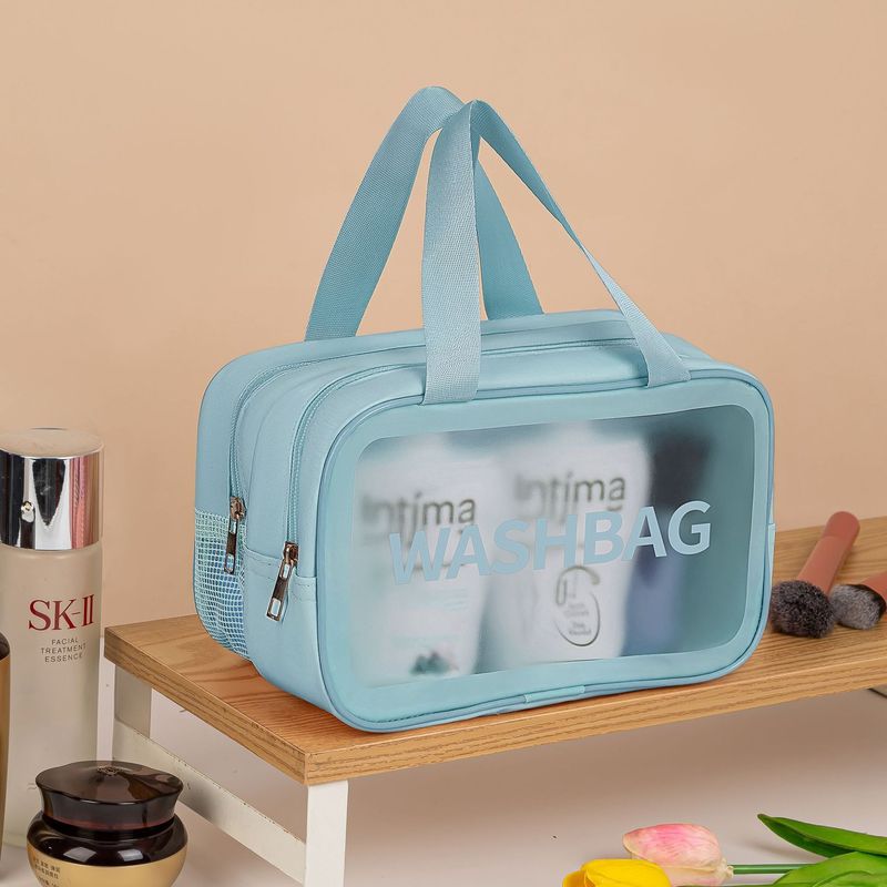 新しい便利な乾湿分離女性用化粧品バッグ防水トイレタリーバッグ大容量旅行水泳トイレタリー収納袋|undefined