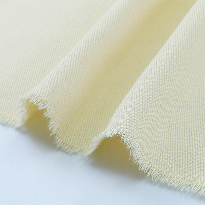 10 lavado de arena de algodón lavado sarga de algodón hilado Tarjeta de tela primavera y verano casual equipaje abrigo pantalones de tela