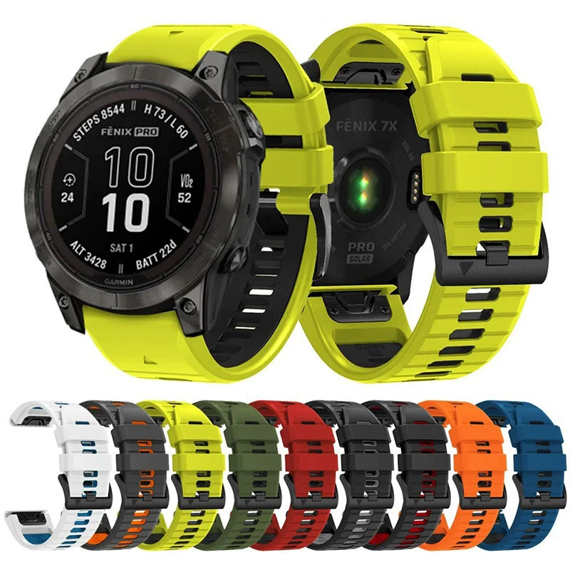 Подходит для Jiaming Fenix7x/6X/945/3HR/MK2 быстрая разборка двухцветный силикон 22/26мм сменный ремешок