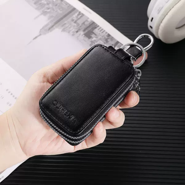 Large Capacity Men's Key Bag, Waist-Mounted Multifunctional Car Universal Key Bag, Women's Portable Zipper Compact Key Holder