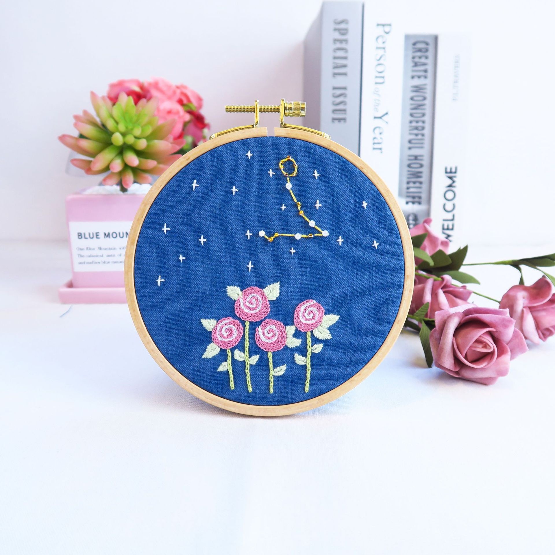 Fábrica al por mayor bordado DIY hecho a mano material paquete matar tiempo principiante creativo tela pequeña pintura